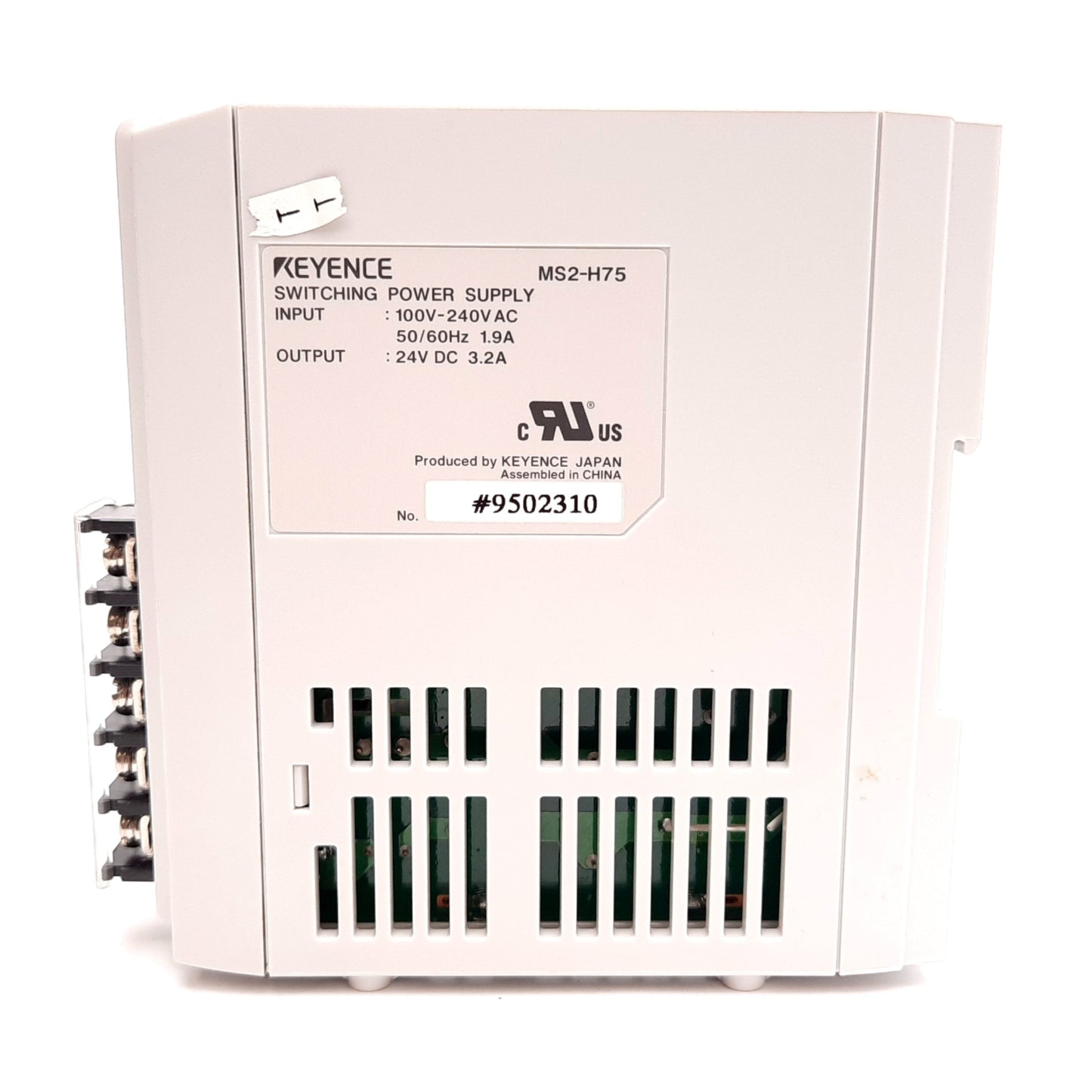 Used Keyence MS2-H75 Switching Power Supply, Input: 100-240VAC, Output: 24VDC 3.2A