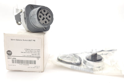 New Allen Bradley 800T-H5A Selector Switch 2-Position Rotary Knob, Spring Return
