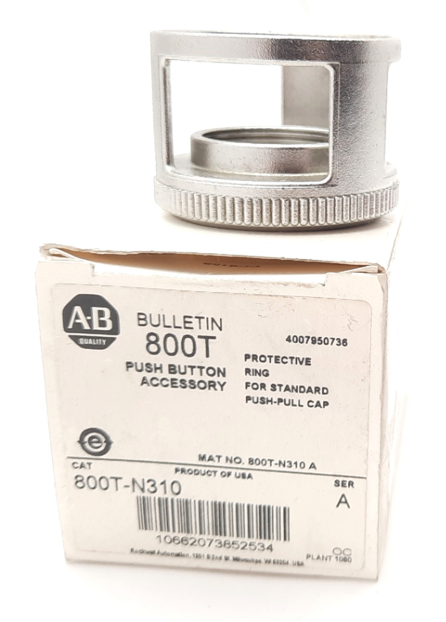 New Allen-Bradley 800T-N310 30mm Pushbutton Protective Guard, Push/Pull, 50mm OD