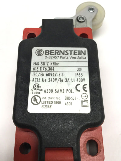 Used Bernstein ENK-SU1Z KNiw Snap Action Safety Limit Roller Switch 240VAC 3A 1NO-1NC