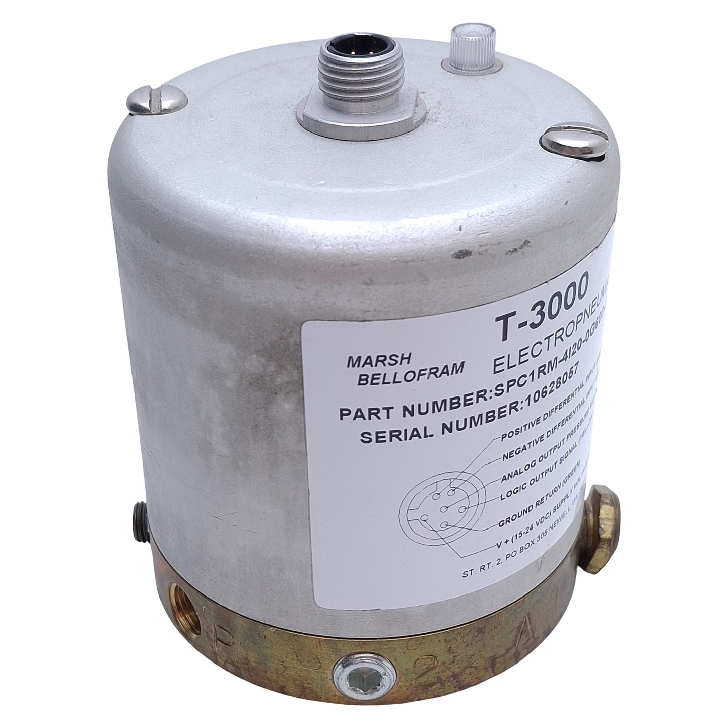 Used Marsh Bellofram T-3000 SPC1RM-4I20-0G600-S8 Electropneumatic Pressure Transducer
