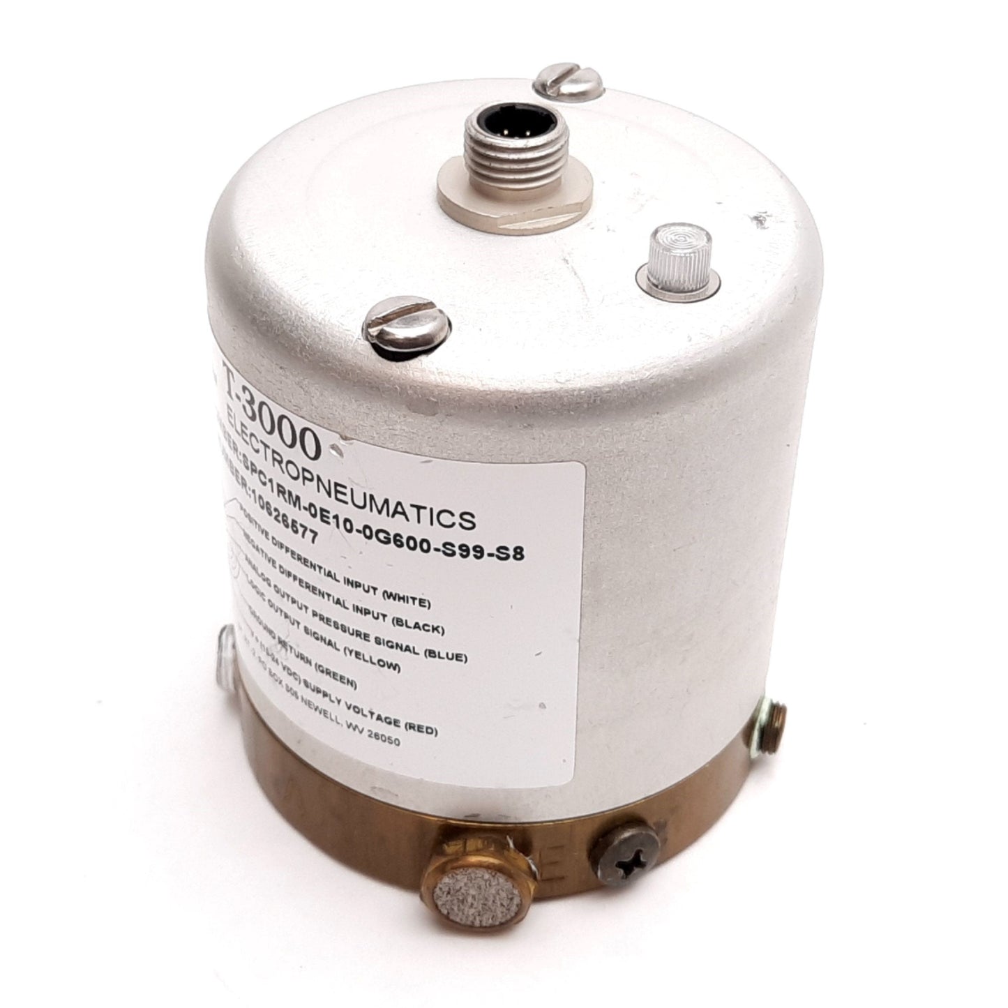 Used Marsh Bellofram SPC1RM-0E10-0G600-S99-S8 Pressure Transducer, 15-24VDC, 0-10V