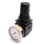 Used Watts R35-02C Pressure Regulator, 0-125psi, 1/4" NPT, With 200psi Pressure Gauge
