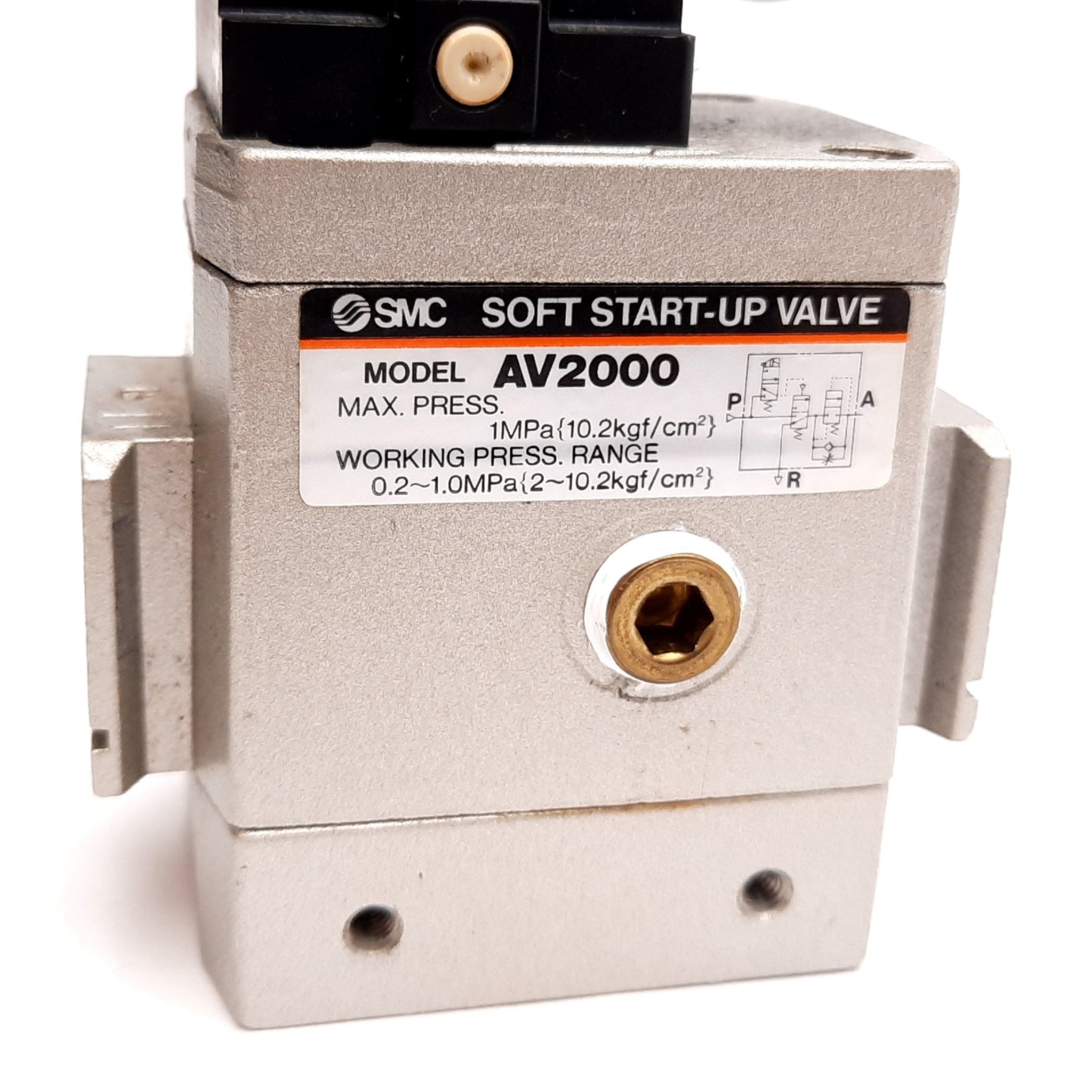 Used SMC AV2000 Soft Start Up Valve, 24VDC, Pressure: 0.2-1.0MPa, Ports: 1/4" NPT