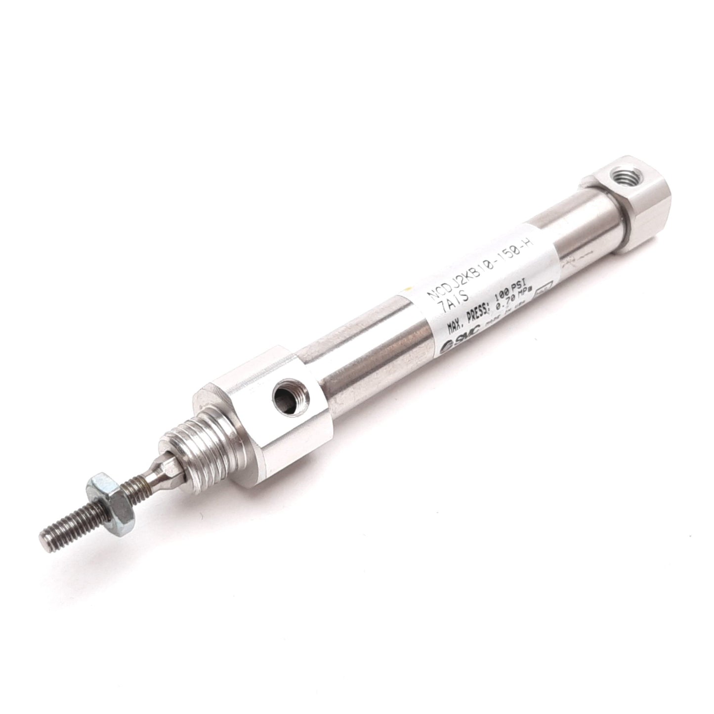 Used SMC NCDJ2KB10-150-H7A1S Air Cylinder, Non-Rotating, Bore: 10mm, Stroke: 150mm