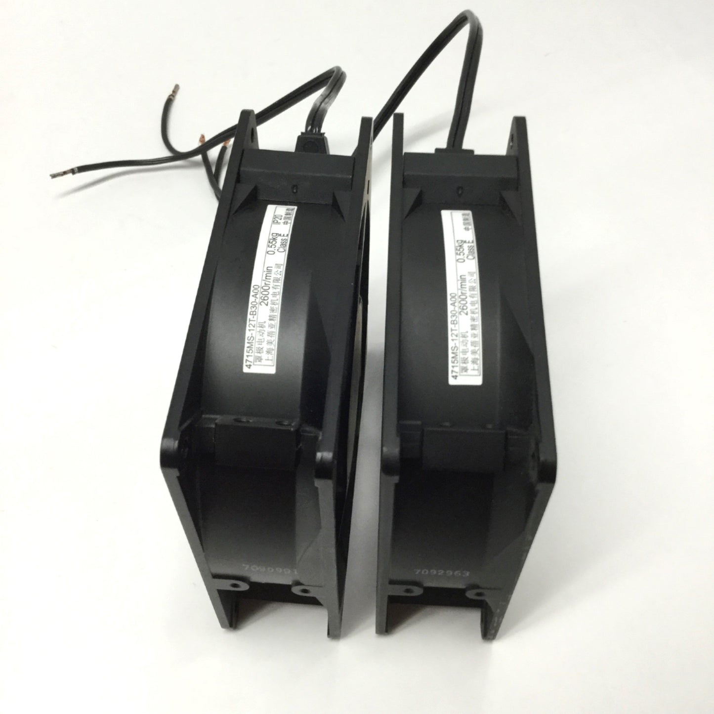 Used Lot of 2 NMB 4715MS-12T-B30 Ball Bearing Axial Cooling Fan 119x38mm 88CFM 115VAC