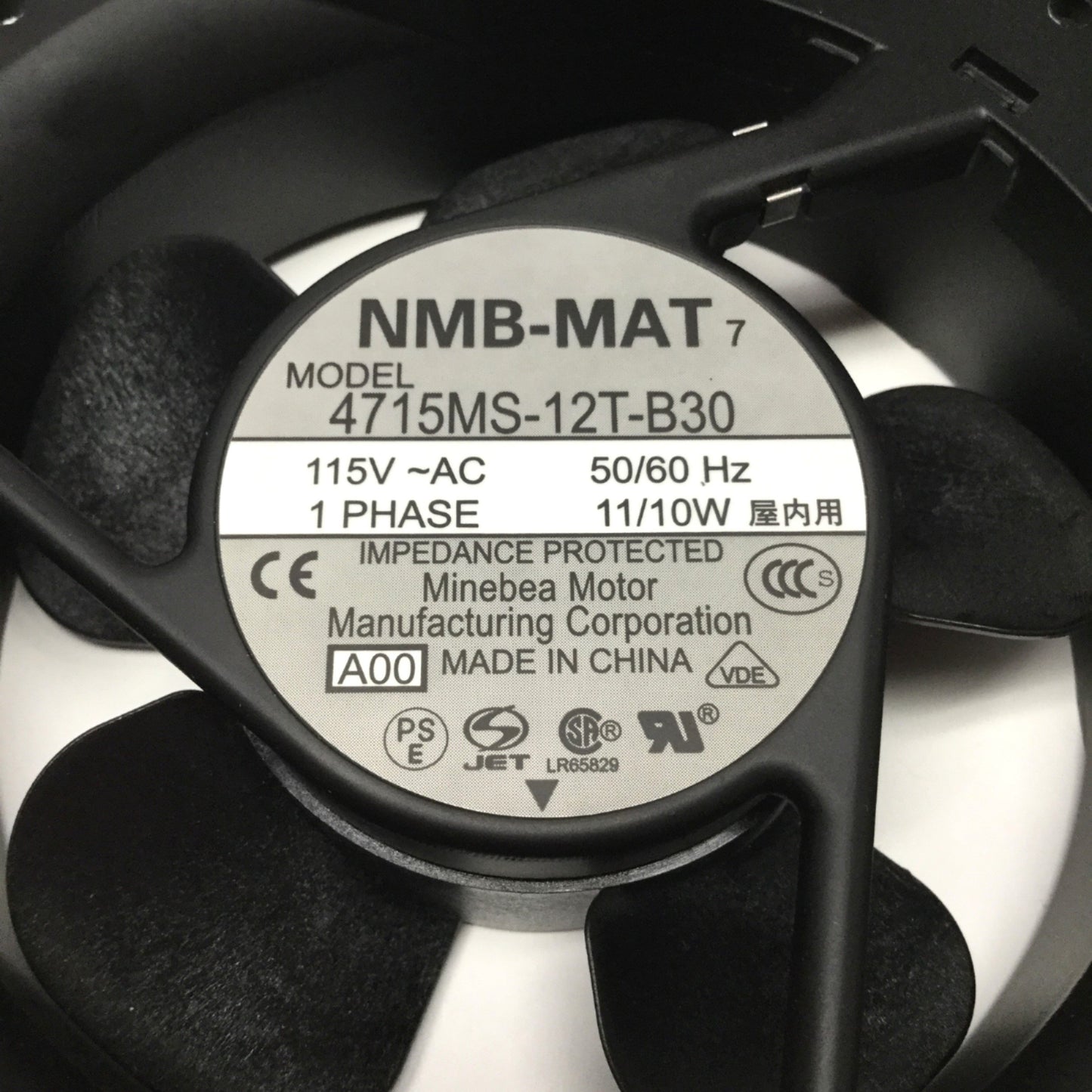 Used Lot of 2 NMB 4715MS-12T-B30 Ball Bearing Axial Cooling Fan 119x38mm 88CFM 115VAC