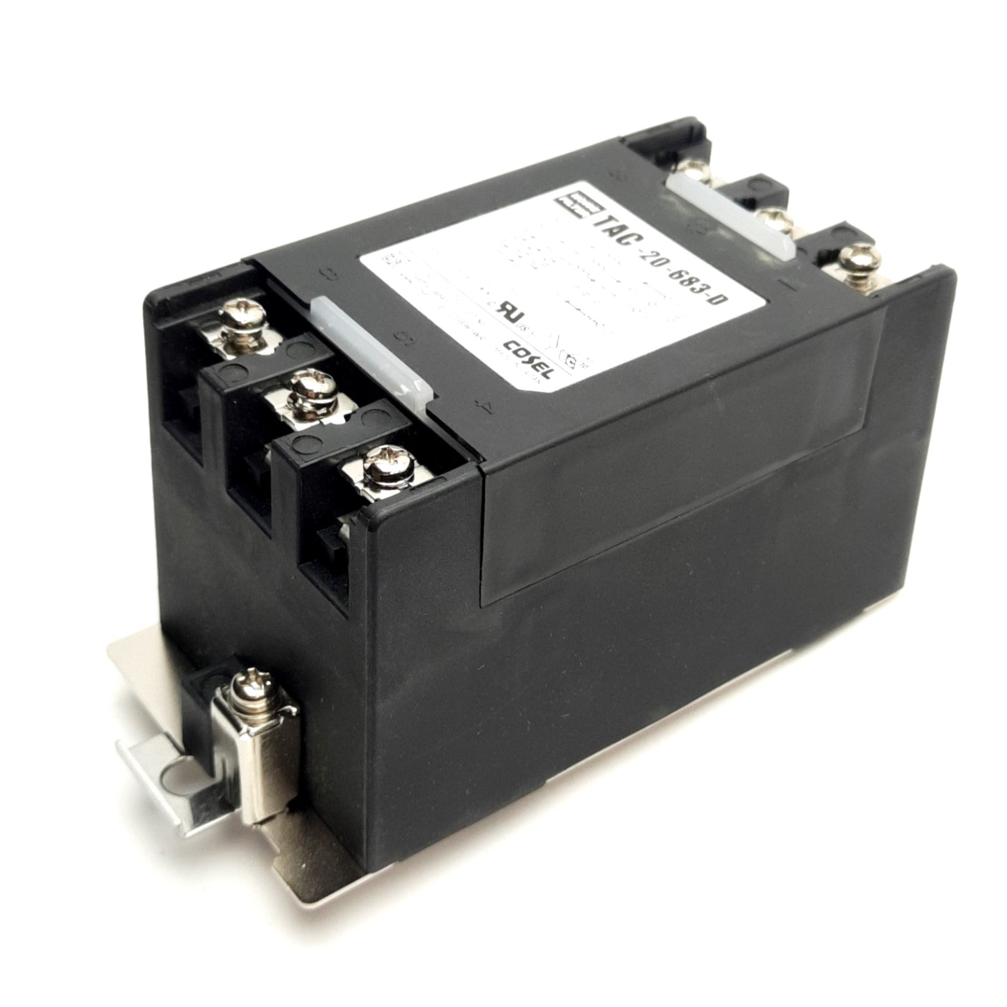 New – Open box Cosel TAC-20-683-D EMI/EMC Filter, 3-Phase, Rating: 20A 500V AC, 150kHz to 1MHz
