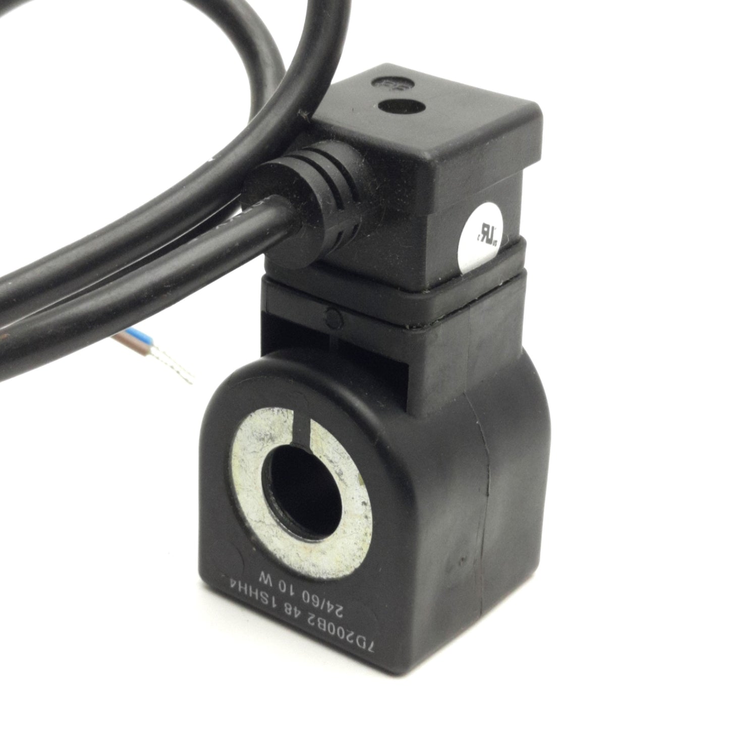 Used Parker 7321BBN53N00LUD2DRP0 Solenoid Coil, 24V AC 50/60HZ 11W, DIN Spade
