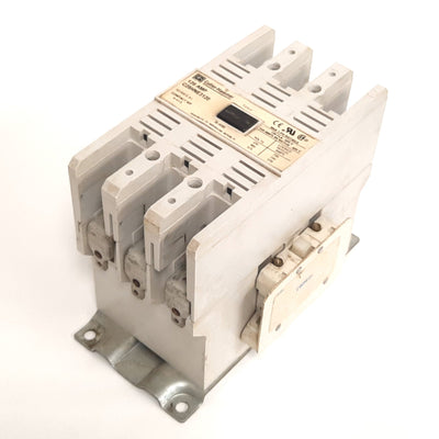 Used Cutler Hammer C25HNE3120 Contactor, 3-Pole, Coil: 220/240VAC, Rating: 120A 600V