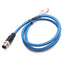 Used Keyence OP-87907 Ethernet Cable, Length: 1m, Connections: 4-Pin M12 Male to RJ45