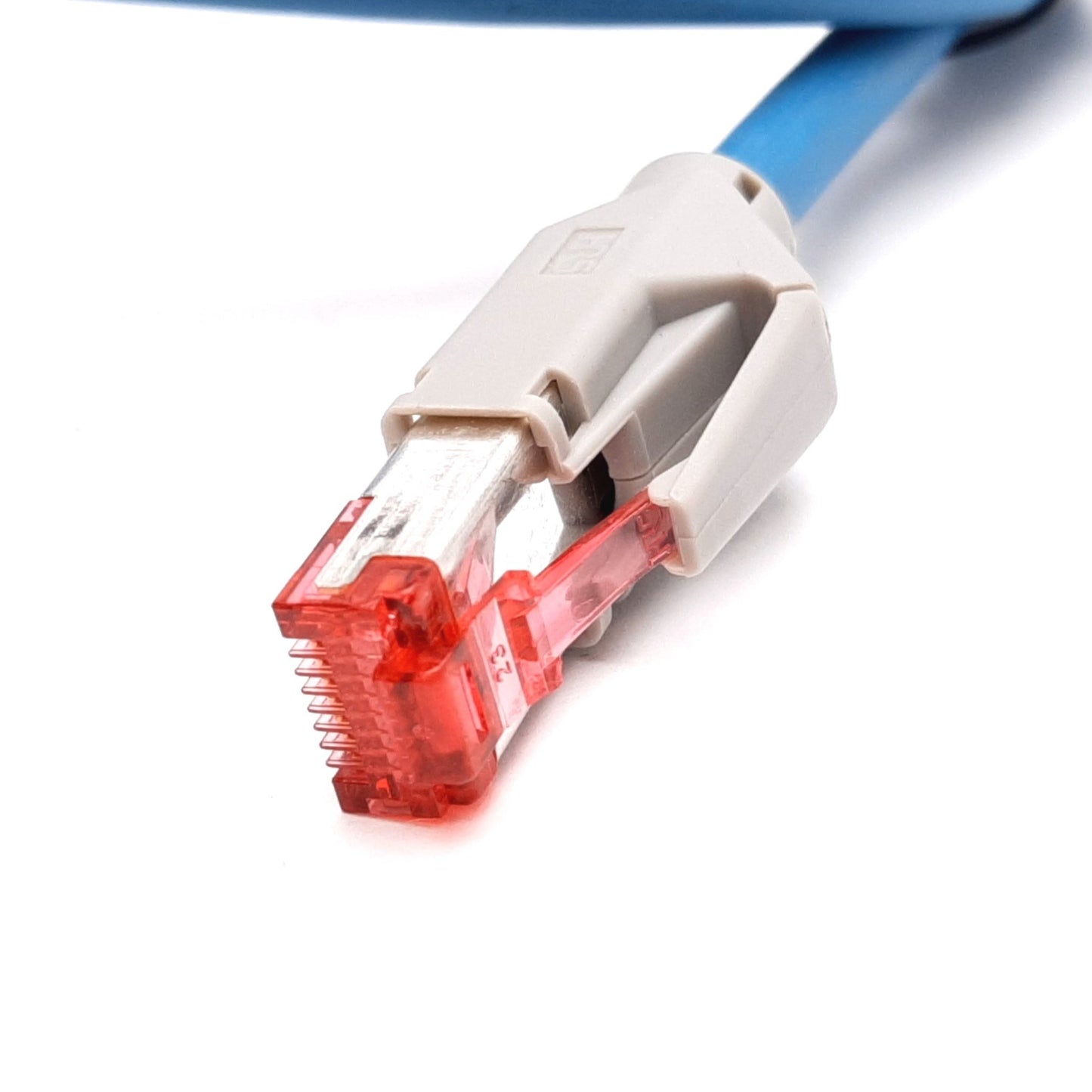 Used Keyence OP-87907 Ethernet Cable, Length: 1m, Connections: 4-Pin M12 Male to RJ45