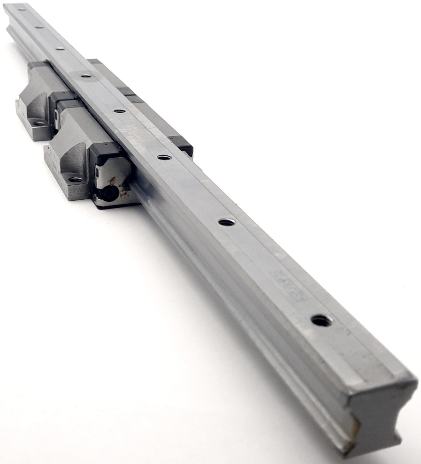 REXROTH R165189420 Linear Ball Bearing Runner Blocks (x2) on 475mm Guide Rail