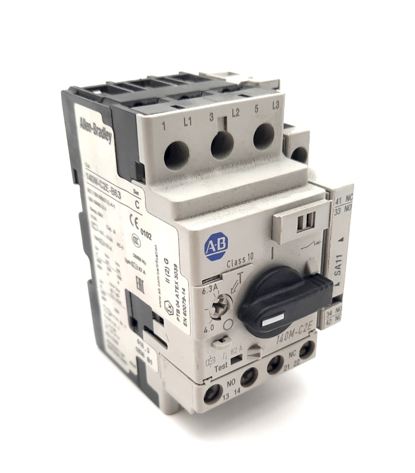 Used Allen Bradley 140M-C2E-B63 Circuit Breaker, Voltage: 480/277 VAC, 50/60Hz