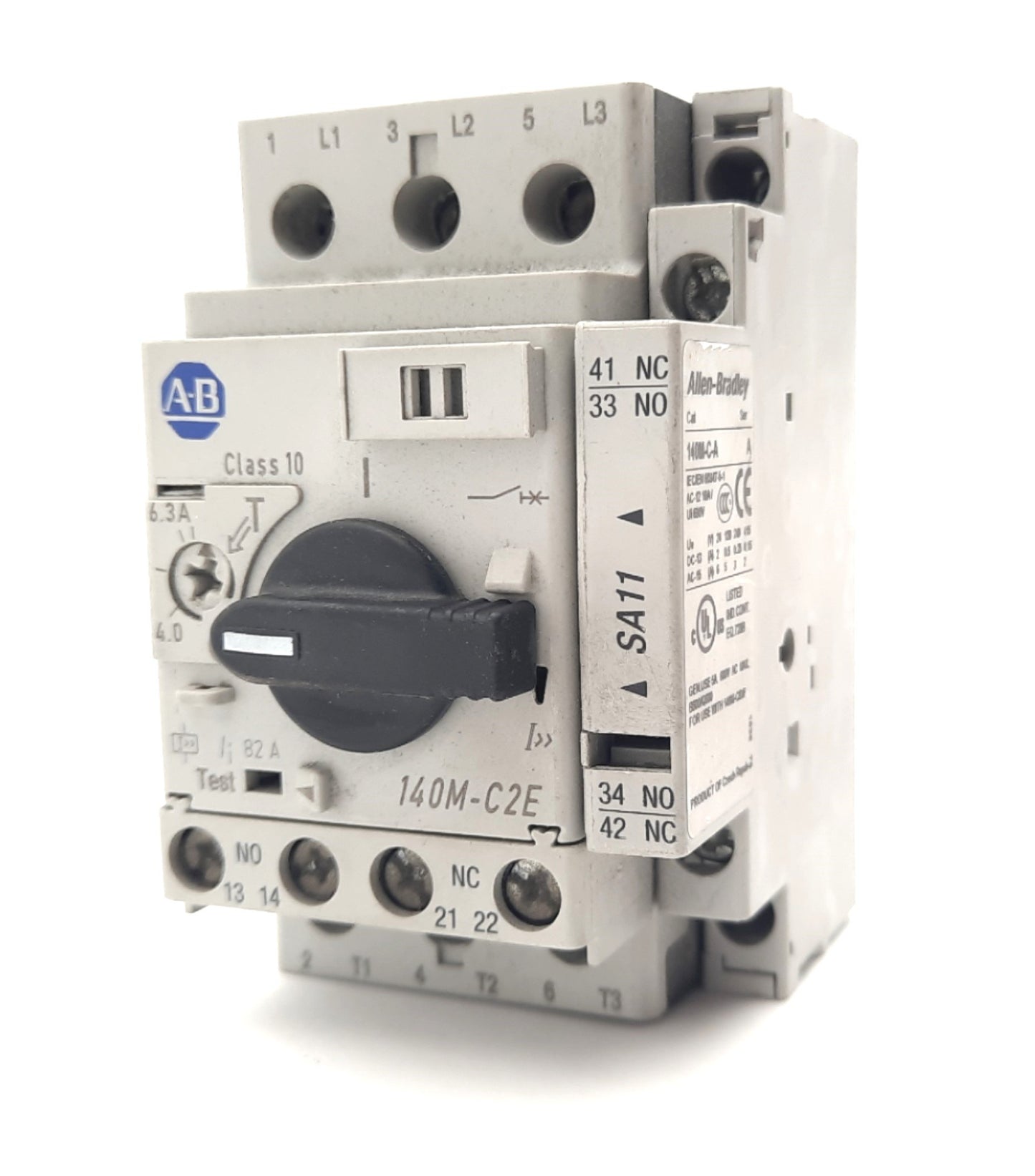 Used Allen Bradley 140M-C2E-B63 Circuit Breaker, Voltage: 480/277 VAC, 50/60Hz