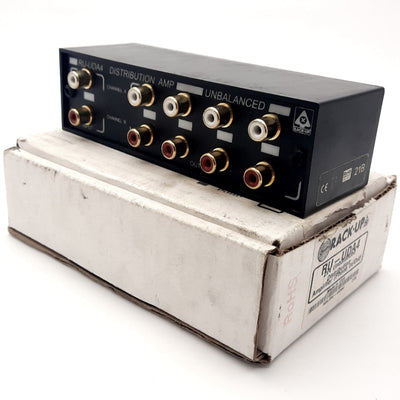 Open box RDL RU-UDA4 Stereo Audio Distribution Amplifier, 8x Phono Jacks 100Ohms Output