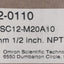 Used Lot of 3 Omron SC12-M20A10 Plastic Adapter Fitting, M20 to 1/2" NPT, 1-1/4" Long
