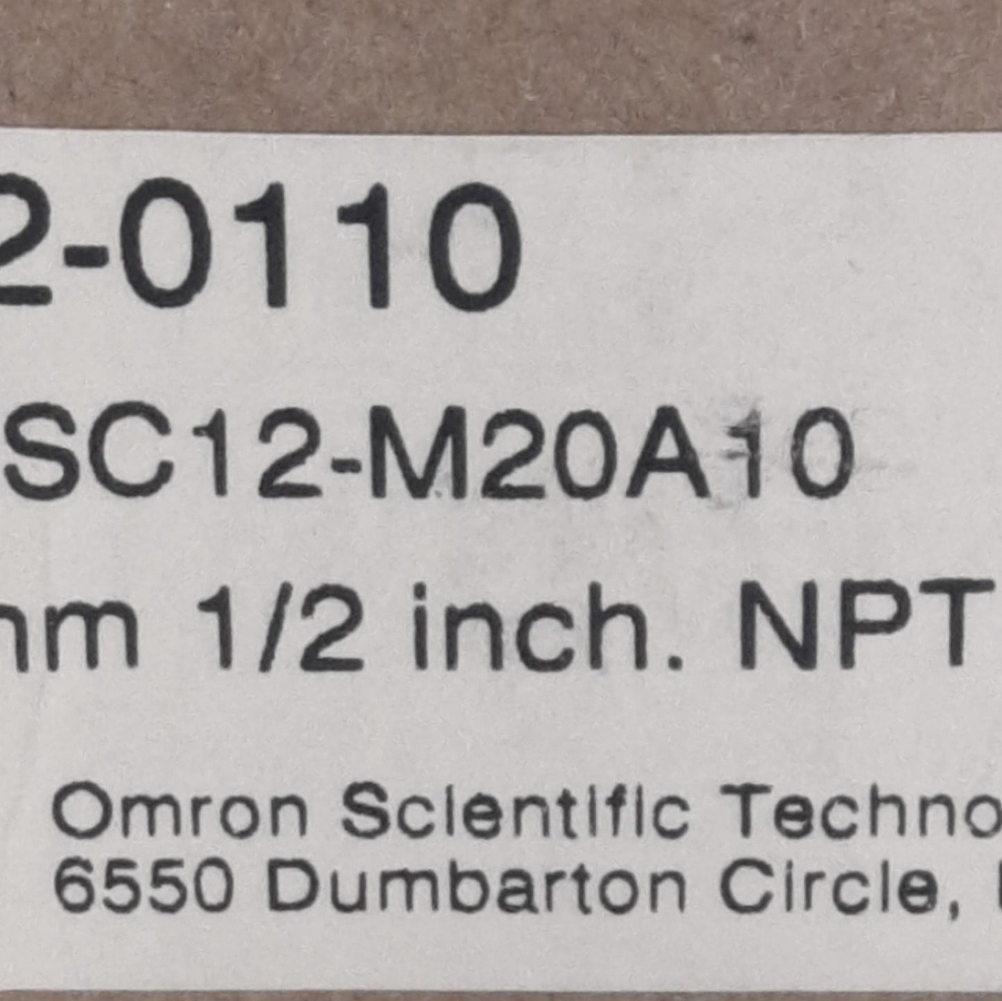 Used Lot of 3 Omron SC12-M20A10 Plastic Adapter Fitting, M20 to 1/2" NPT, 1-1/4" Long