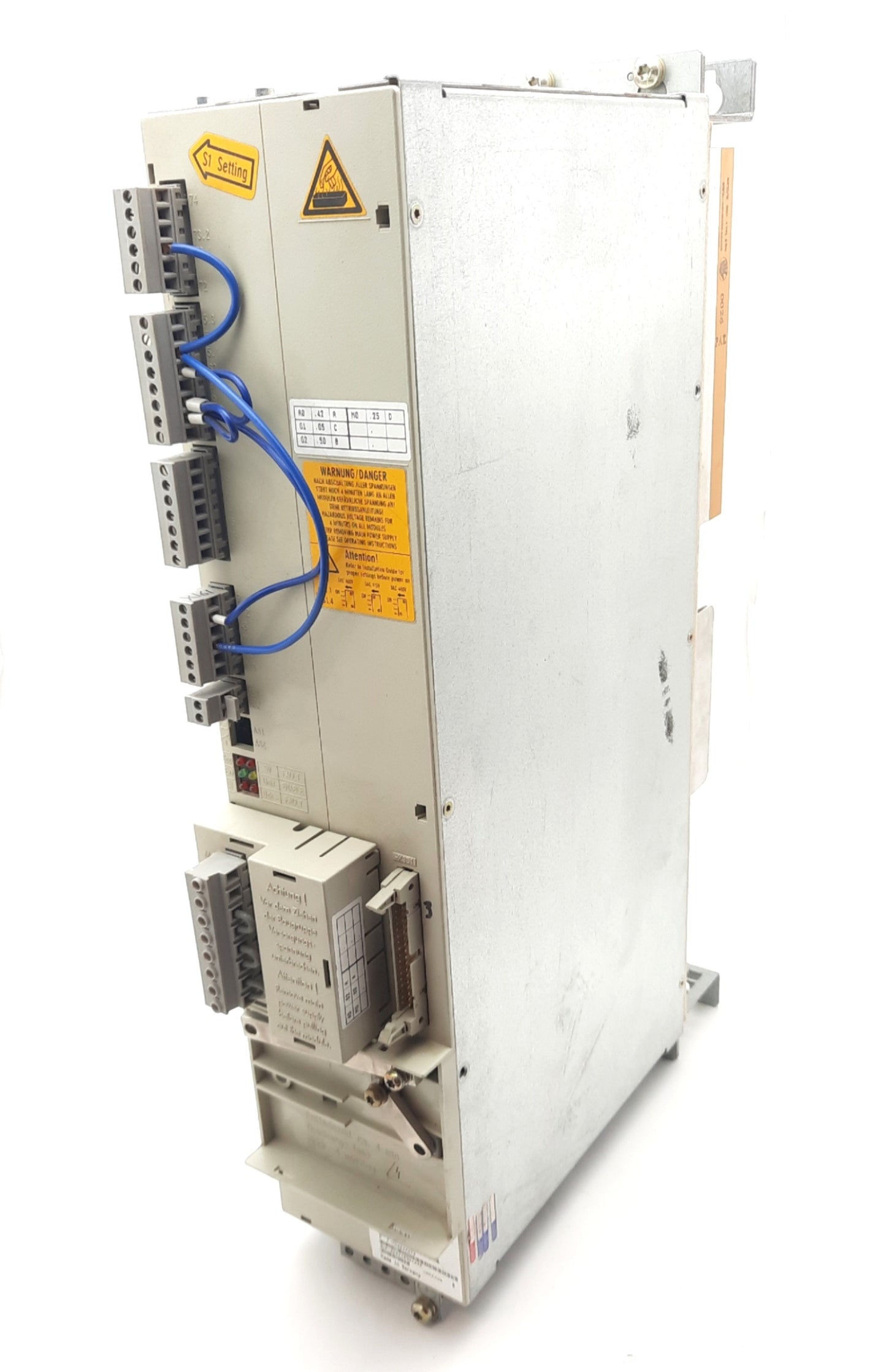 Used Siemens 6SN1145-1AA01-0AA1 Simodrive U/E-Module INT/EXT. 10/25KW 400-480VAC