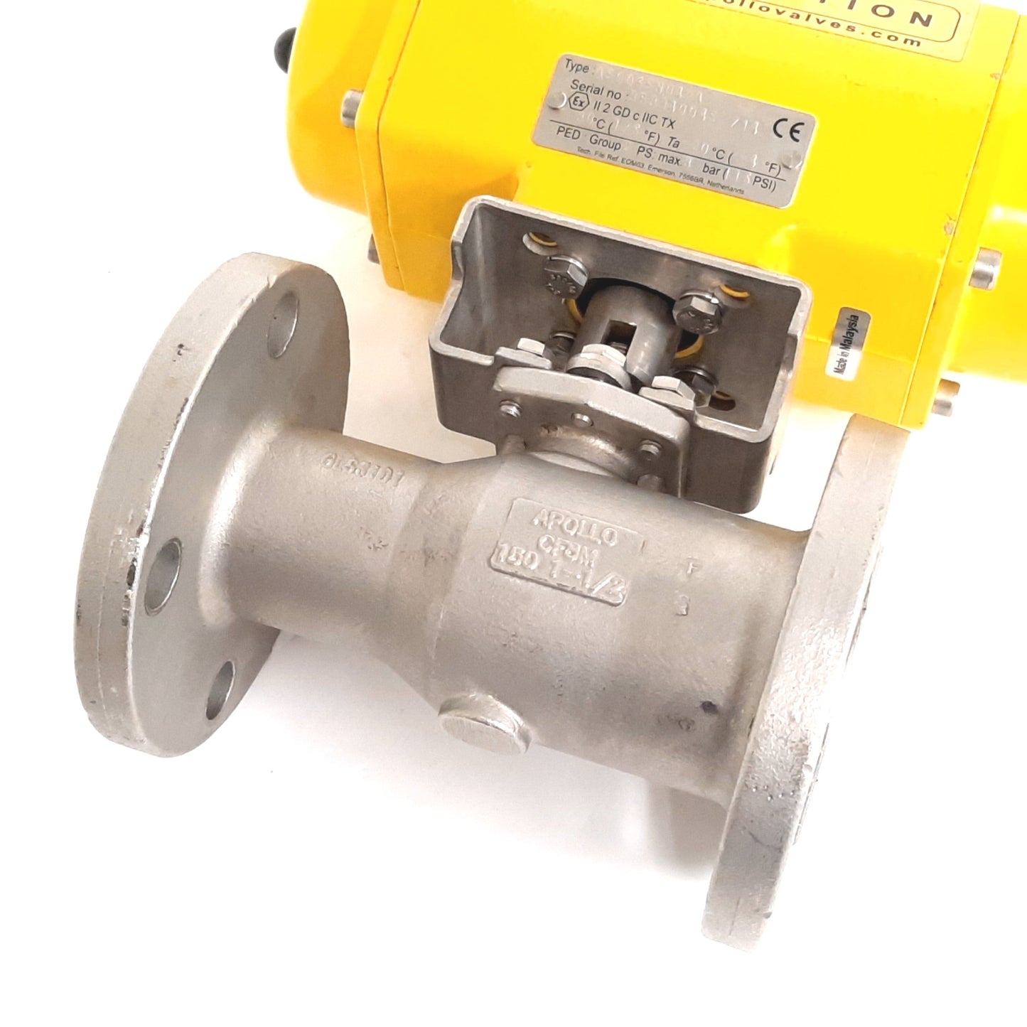 Used Apollo AS0065N042A Actuator with 87A10735A Ball Valve, Size: 1-1/2", 1/4" NPT