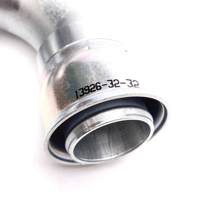 New Parker 13926-32-32 Parkrimp Permanent Female JIC 37° Fitting, 90° Elbow, Steel