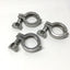 Used Lot of 3 Dixon 13MHHM100-150 1 to 1-1/2" Single-Pin Sanitary Wing Nut Tri Clamps