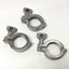 Used Lot of 3 Dixon 13MHHM100-150 1 to 1-1/2" Single-Pin Sanitary Wing Nut Tri Clamps