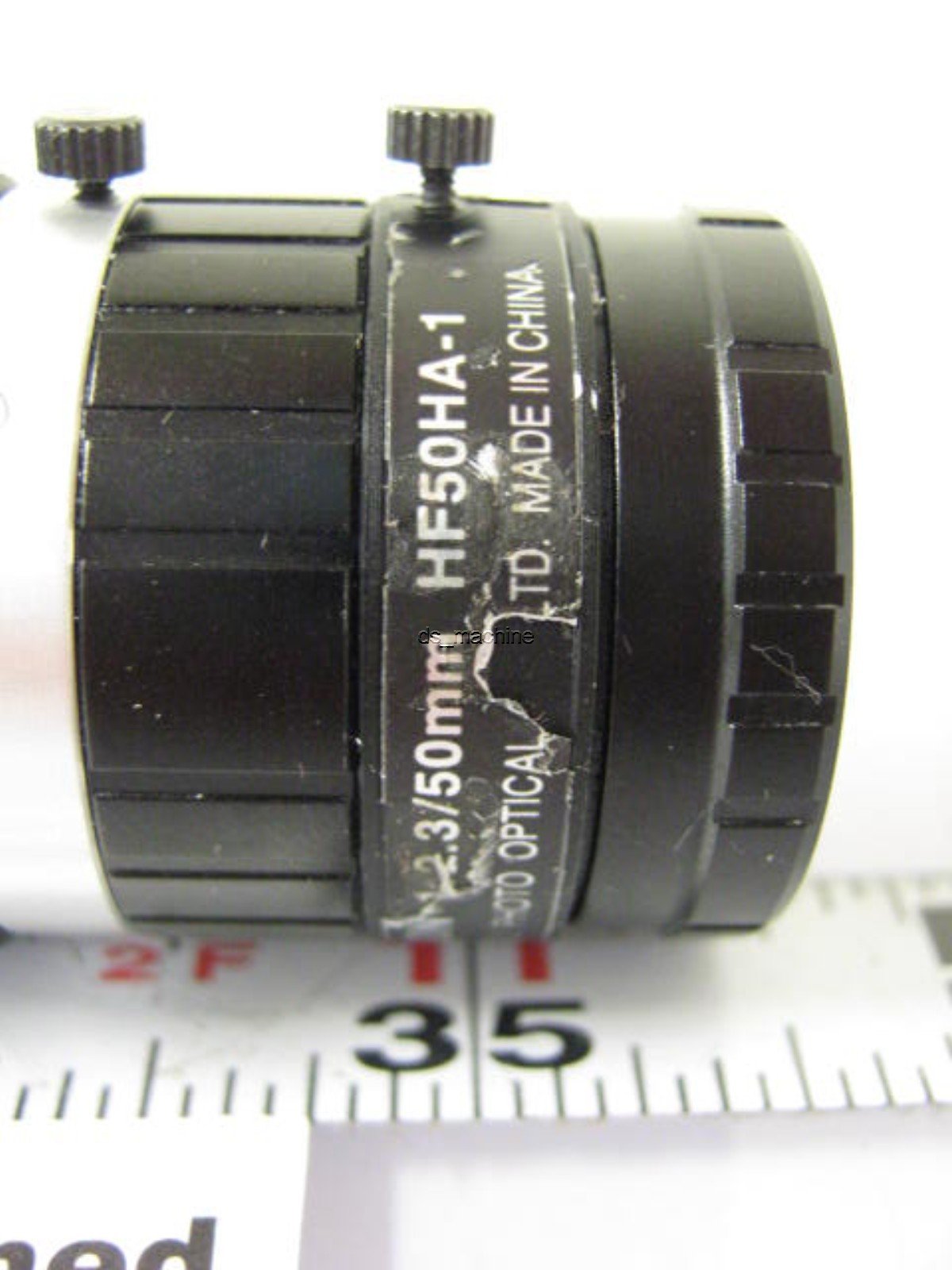 Used Fujinon HF50HA-1 Machine Vision Camera Lens 1L2.3/50mm w/Extension Rings