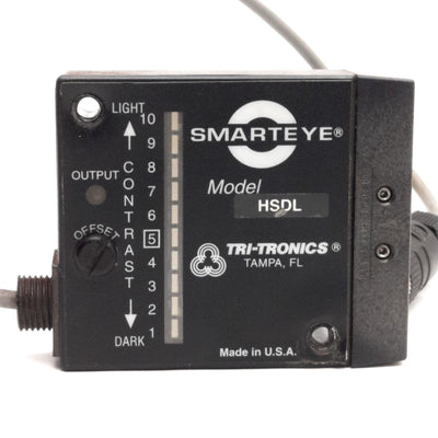 Used Tri-Tronics HSDLF1 Smart Eye Photoelectric Sensor NPN, High IR, 12-24V DC, M12
