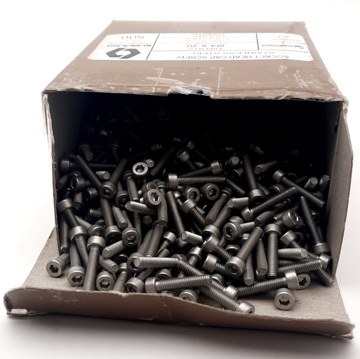 Used Lot of 500 Eurolink 912A204020 A2 Steel Socket Head Cap Screw, DIN 912, M4 x 20