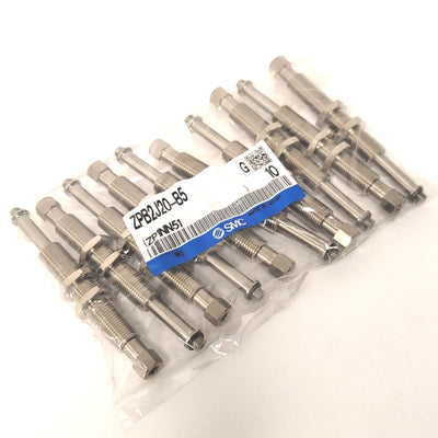 New Lot Of 10 SMC ZPB2J20-B5 Rotating Vacuum Pad Buffers 20mm Stroke, 89mm OA Length
