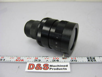 Used C Mount Machine Vision Lens 50mm 1:1.8 w/25mm Extension & Darkening Filter