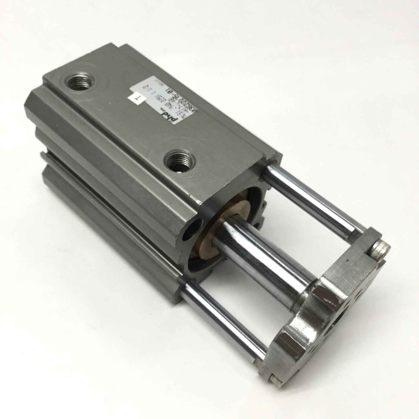 Used PHD MLS1U040 225X1 1/2-H17-1-NB Compact Guided Cylinder 40mm Bore, 1-1/2" Stroke