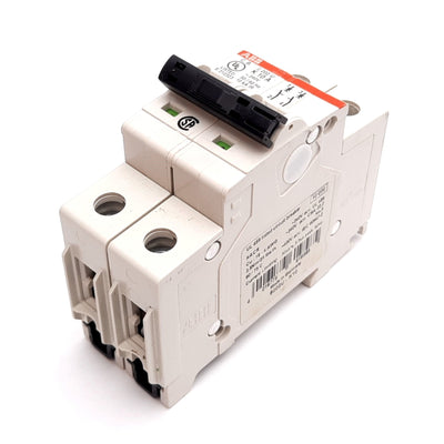 Used ABB S202U-K10 Circuit Breaker, 2-Pole, K-Curve, Rating: 10A 240VAC, DIN Rail