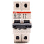 Used ABB S202U-K10 Circuit Breaker, 2-Pole, K-Curve, Rating: 10A 240VAC, DIN Rail