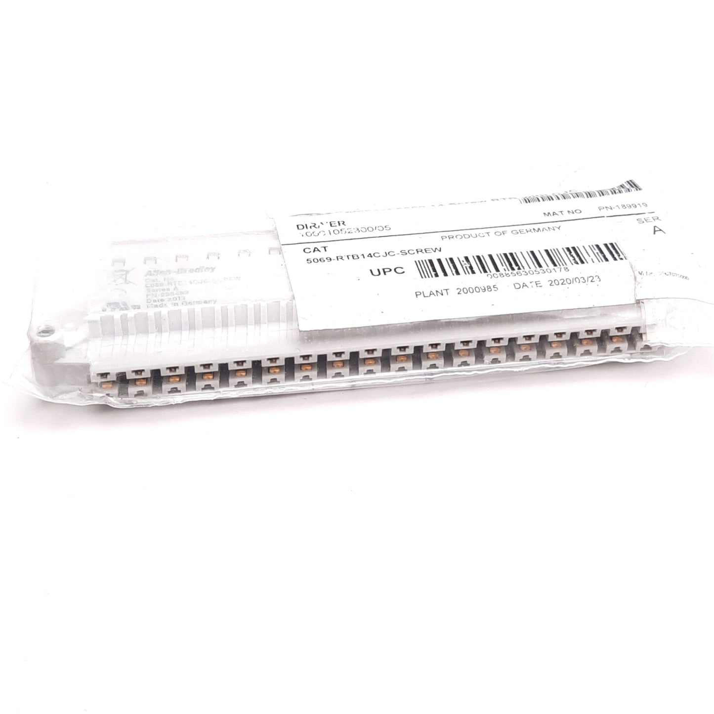 New Allen Bradley 5069-RTB14CJC-SCREW Compact 5000 14-Screw Terminal Block With CJC