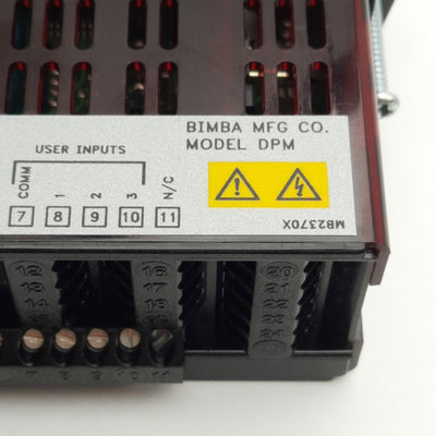 Used Bimba Model DPM 1/8 DIN Panel Meter, 65-250V AC Supply, 30VDC Input, 10V DC Out
