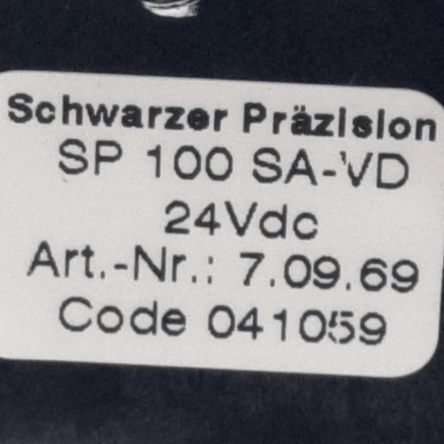 Used Schwarzer Precision SP 100 SA-VD Vibrating Diaphragm Pump, 24VDC, 1.5 l/min