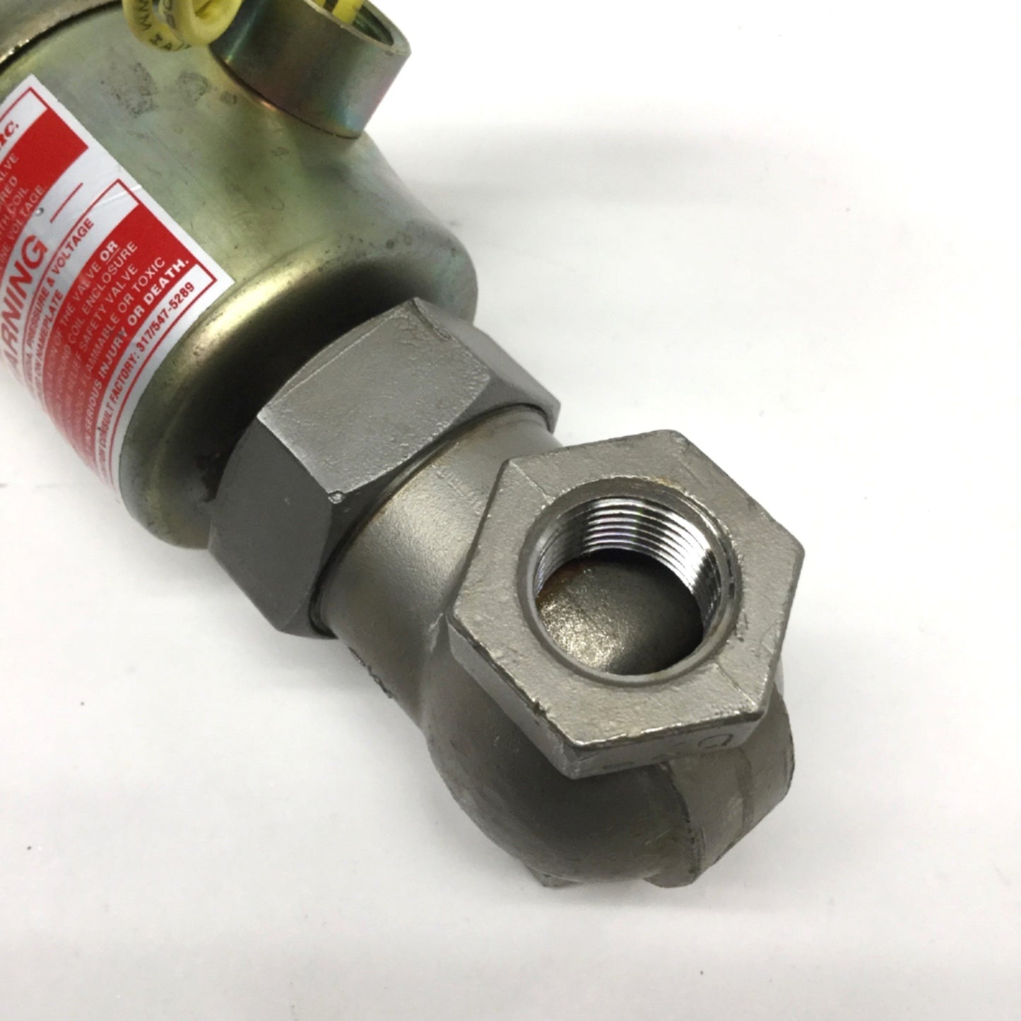 Used Gould KX3EPEP62 Deionized Water Solenoid NC Valve, 5-60psi, 1/2" NPT, 120VAC