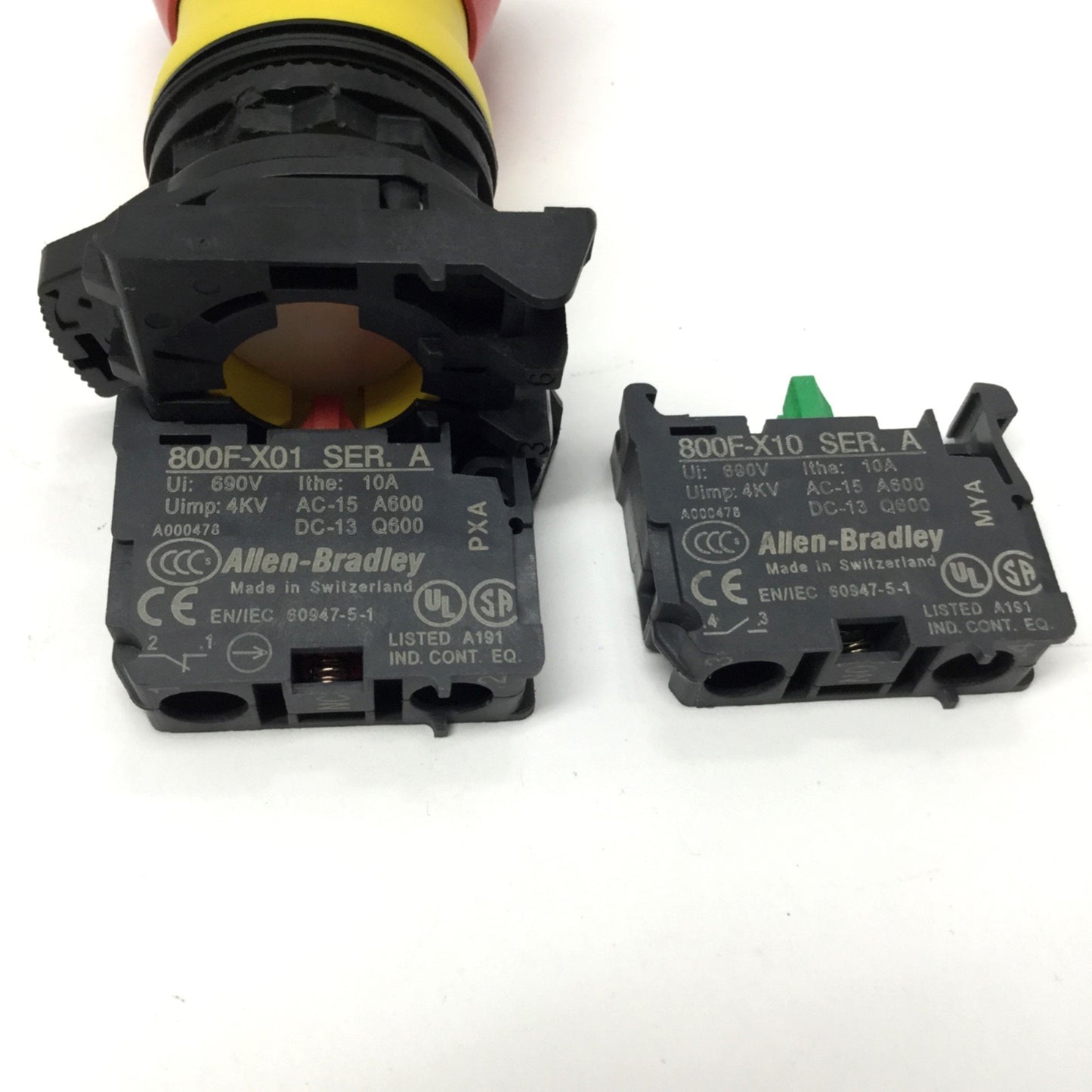 Used Allen Bradley 800FP-MT44 Emergency E-Stop Pushbutton Twist-Release 1NO-1NC