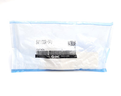 New SMC SV1100R-5FU Solenoid Valve, 5-Port 2-Position, 100PSI, 24VDC Coil