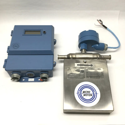 Used Micro Motion RFT9712-1PRU Mass Flow Sensor and Remote Transmitter 0-41.7lb/min