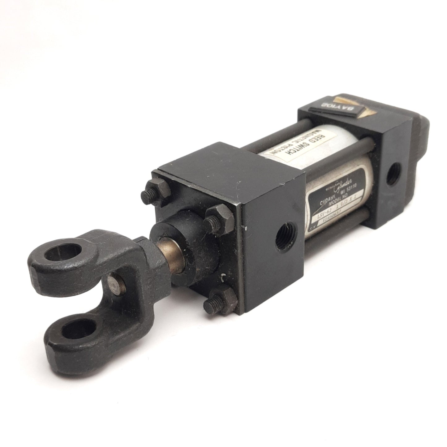 Used Milwaukee Cylinder LSV-62 1 1/2 X 1 Double Acting Cylinder, 1" Stroke, 1/4"NPT