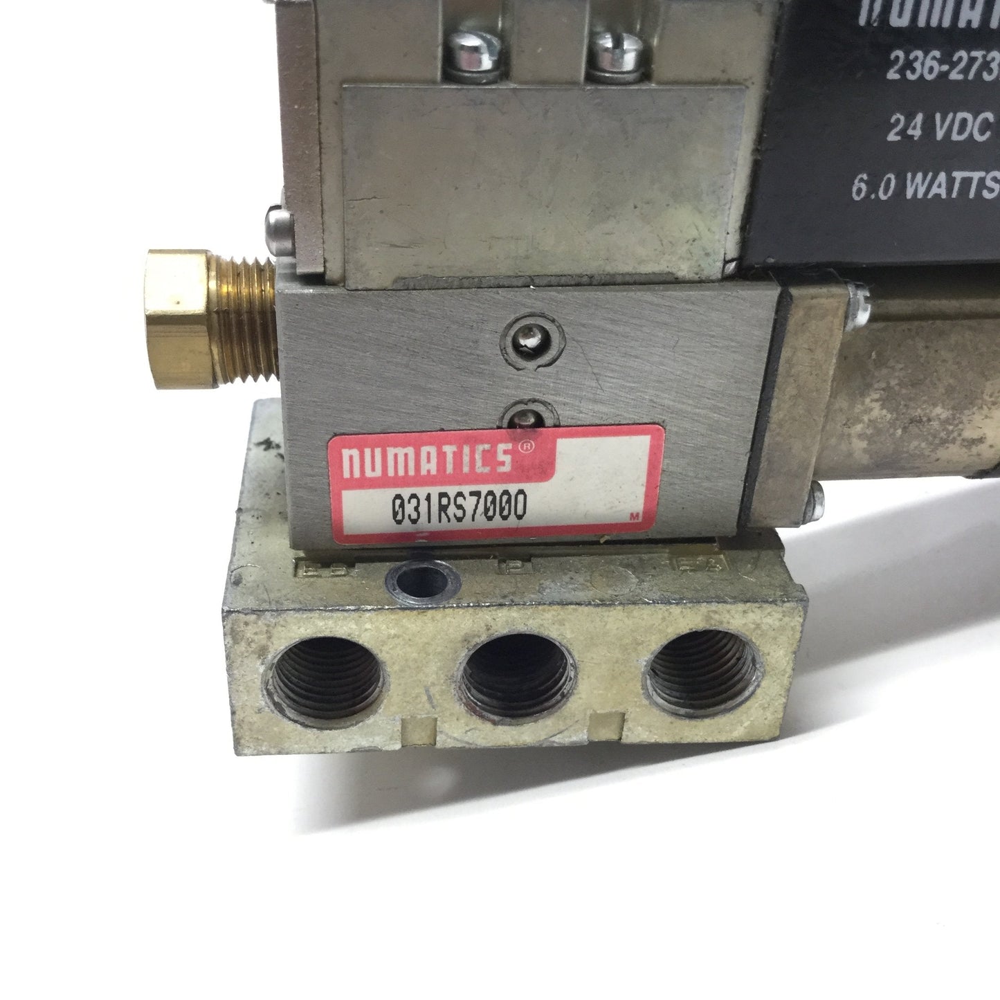 Used Numatics 031SA4004011B Solenoid Valve w/Regulator, 2-Position 4-Way, 24VDC