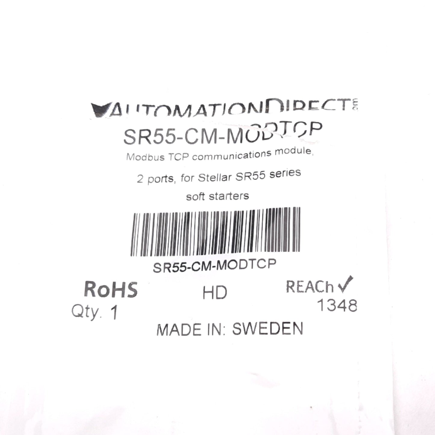 Used Automation Direct SR55-CM-MODTCP Modbus TCP Communication Module 2-Port RJ45