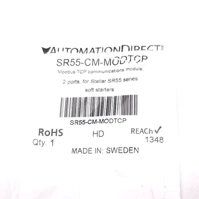 Used Automation Direct SR55-CM-MODTCP Modbus TCP Communication Module 2-Port RJ45