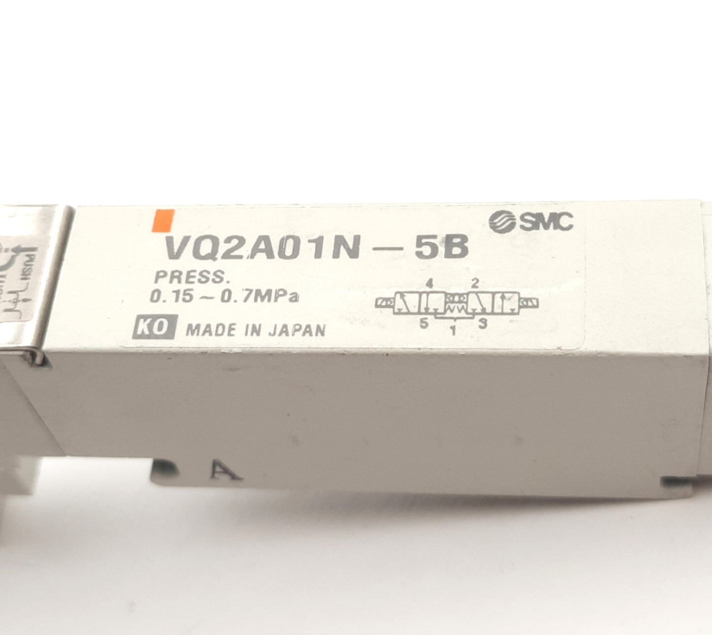 Used SMC VQ2A01N-5B Solenoid Valve 4-Pos Dual 3-Port, 0.7MPa, 24V DC Coil