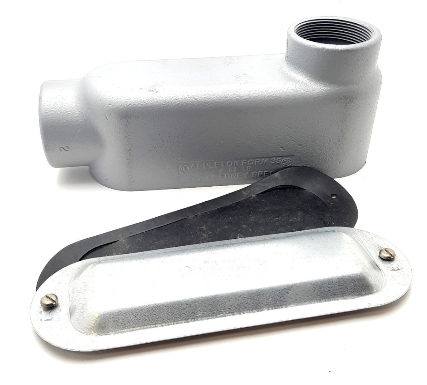 New Emerson LB200-M Iron Conduit Body Form 35, 2 Inch, 2 Hub, 90 Degree