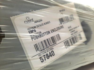 New Hoffman E8PB Steel Push Button Enclosure 8 Hole 30mm NEMA 12, NEMA 13