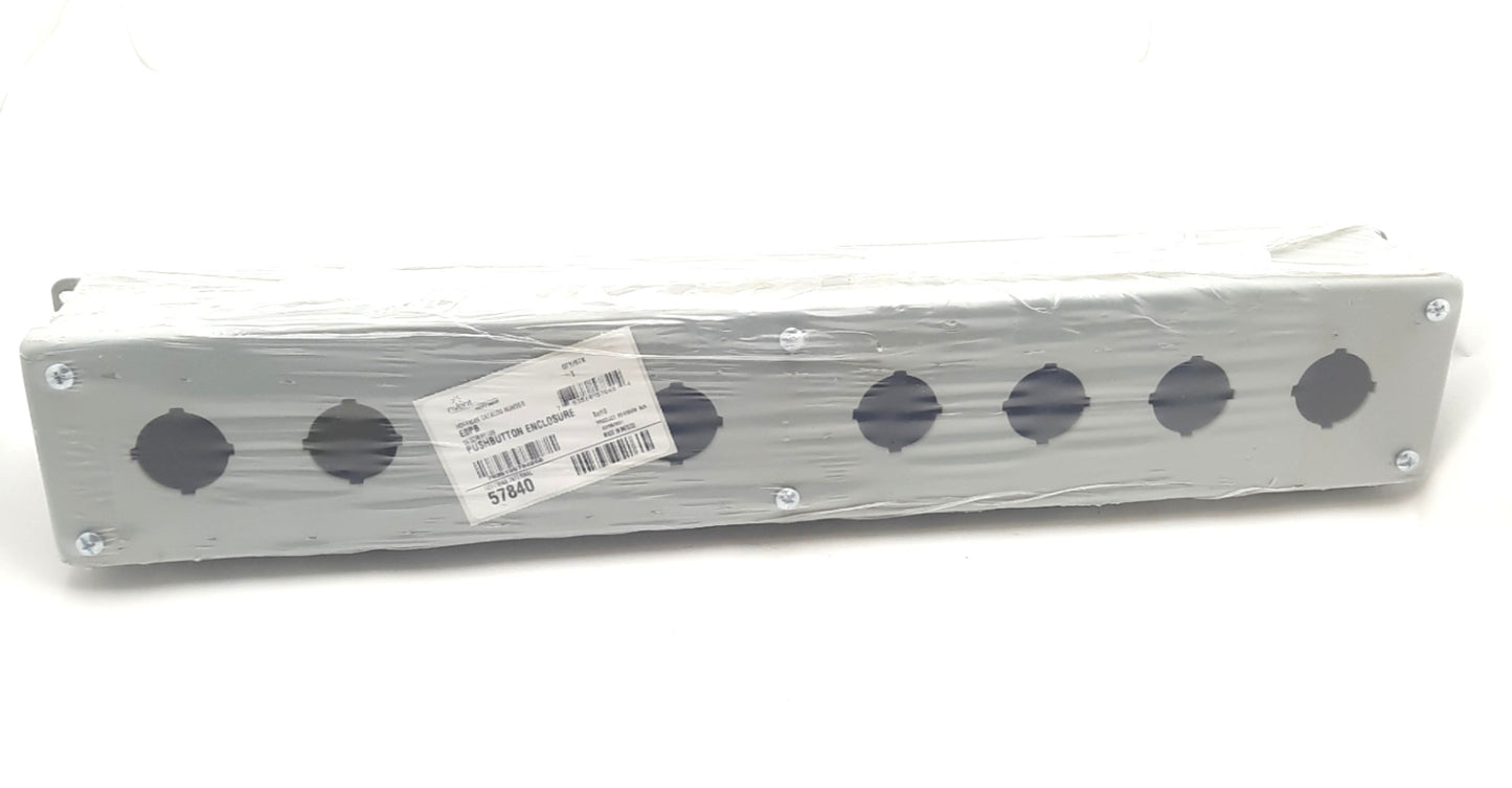 New Hoffman E8PB Steel Push Button Enclosure 8 Hole 30mm NEMA 12, NEMA 13